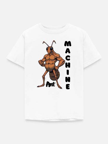 Mechanische Ameise Muskelheld - Kinder T-Shirt - Weiß