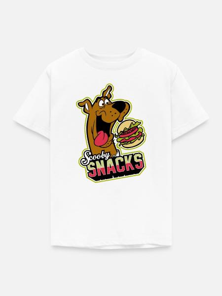 Scooby-Doo Scooby Snacks Mit Burger - Kinder T-Shirt - Weiß