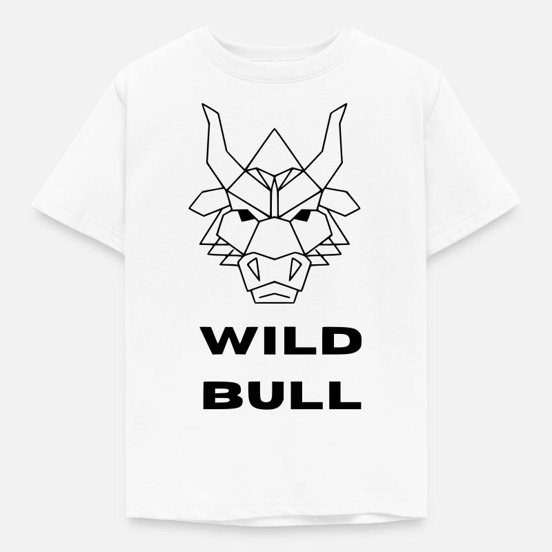 Wild Bull 2 - Kinder T-Shirt - Weiß