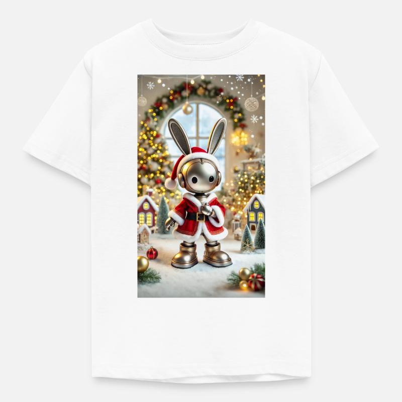 Weihnachtshase - Kinder T-Shirt - Weiß