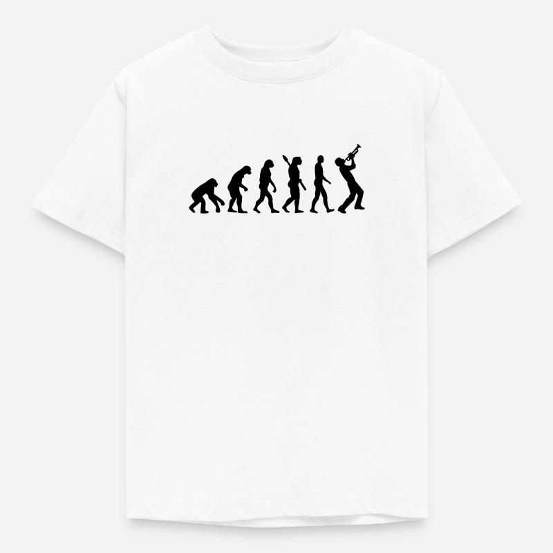 Evolution Trompette - T-shirt Enfant - blanc