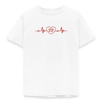 22nd Birthday Heart 22 - Kids' T-Shirt - white - Front - AI Model Kid Male (0cm)