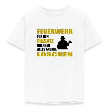 Feuerwehr - Kinder T-Shirt - Weiß - Vorne - AI Model Kid Male (0cm)