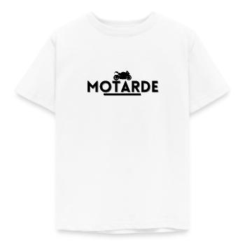 motarde. t-shirt motarde bikeuse - T-shirt Enfant - blanc - Devant - AI Model Kid Male (0cm)