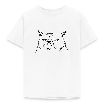 grumpy cat - Kinder T-Shirt - Weiß - Vorne - AI Model Kid Male (0cm)