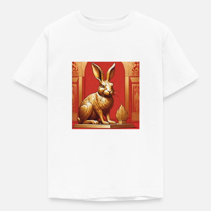 Golden Rabbit - Kids' T-Shirt - white