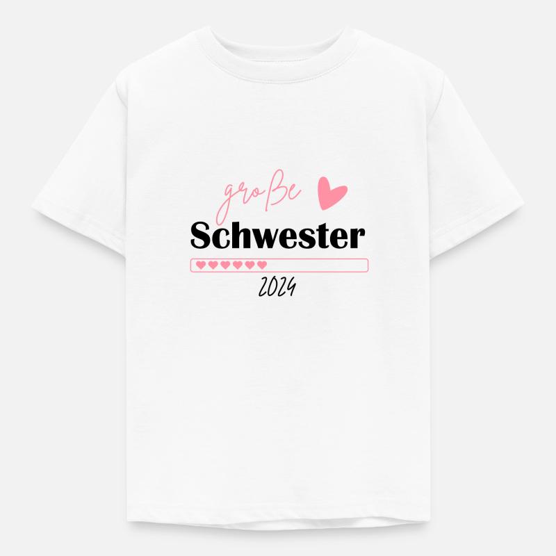 Große Schwester 2024 - Kinder T-Shirt - Weiß