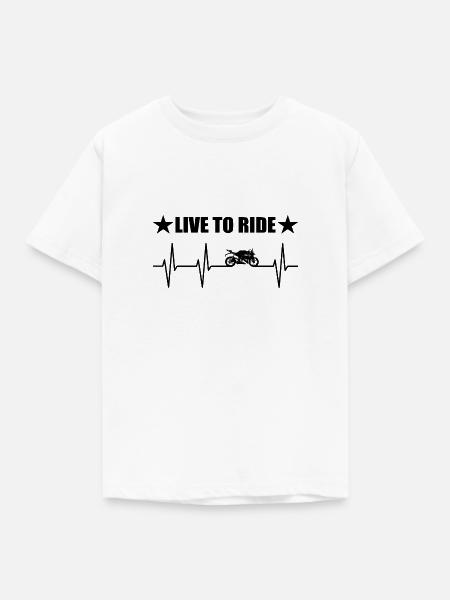 Motorrad - Kinder T-Shirt - Weiß