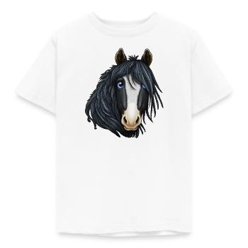 Cheval de Shire - T-shirt Enfant - blanc - Devant - AI Model Kid Male (0cm)