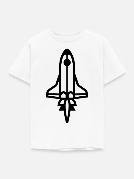 Rakete - Kinder T-Shirt - Weiß