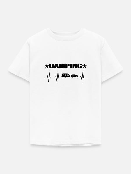 Camping - Kinder T-Shirt - Weiß