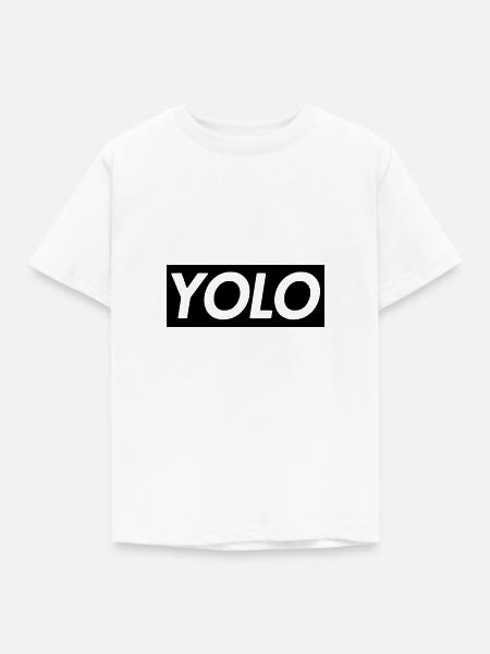 YOLO - Kinder T-Shirt - Weiß