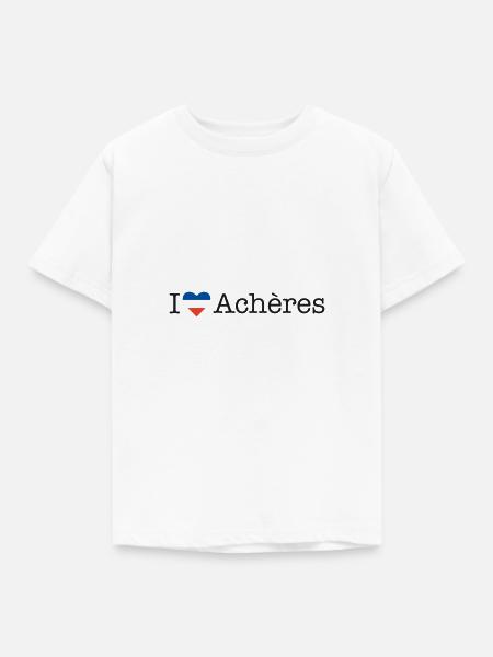 I love Achères - Kinder T-Shirt - Weiß