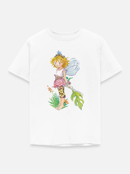 Prinzessin Lillifee mit Blatt - Kinder T-Shirt - Weiß