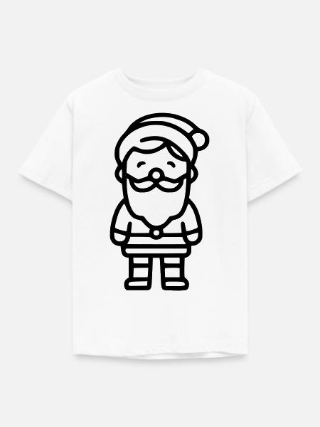 Weihnachtsmann Umriss - Kinder T-Shirt - Weiß