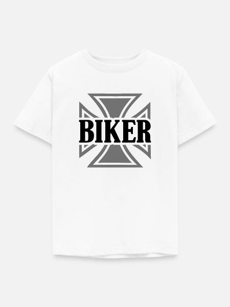 Biker - Kinder T-Shirt - Weiß
