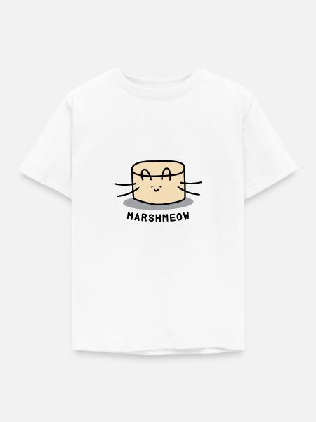 Marshmeow - Kinder T-Shirt - Weiß