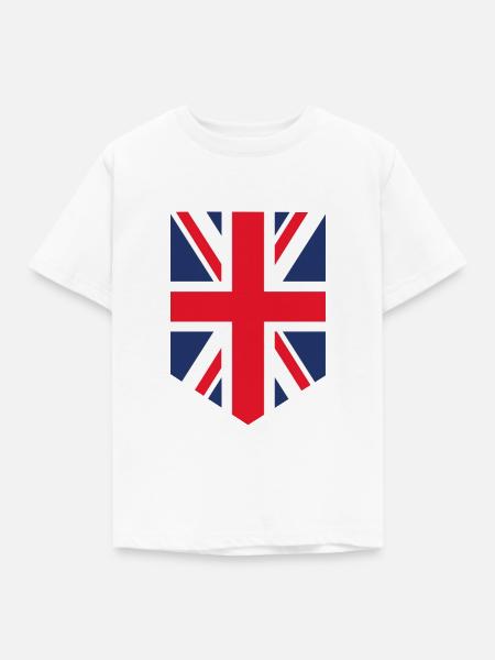 Union Jack Flagge - Kinder T-Shirt - Weiß