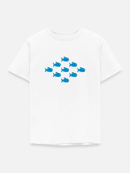 Fische - Kinder T-Shirt - Weiß