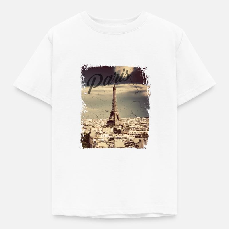 Paris Eiffelturm - Kinder T-Shirt - Weiß