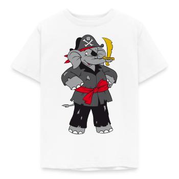 Benjamin Blümchen als Pirat - Kinder T-Shirt - Weiß - Vorne - AI Model Kid Male (0cm)