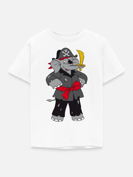 Benjamin Blümchen als Pirat - Kinder T-Shirt - Weiß