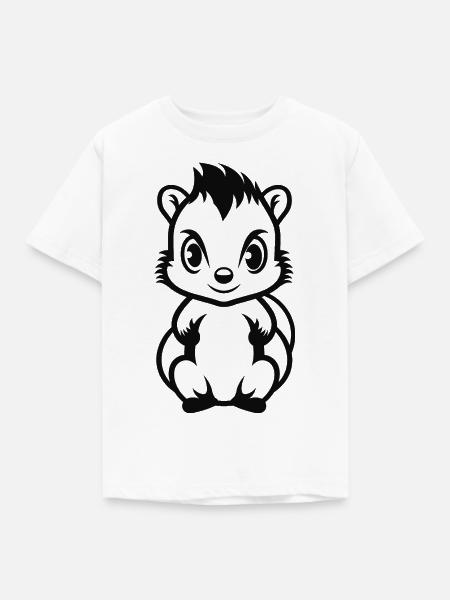 Stinktier - Kinder T-Shirt - Weiß