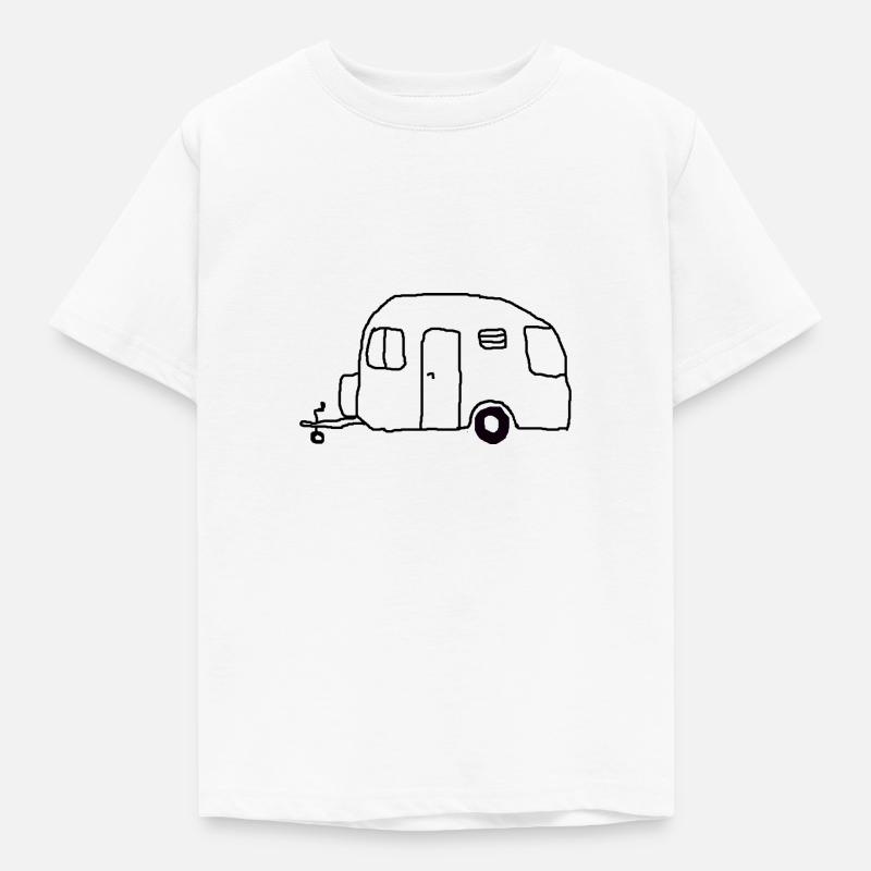 Dessin de caravane - T-shirt Enfant - blanc