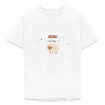 Schäfchen - der Herr ist mein Hirte - Kinder T-Shirt - Weiß - Vorne - AI Model Kid Male (0cm)