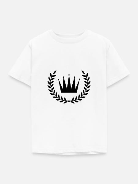 krone kranz laurel - Kinder T-Shirt - Weiß
