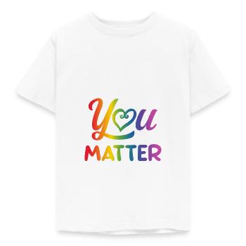 You Are Important / CSD, Rainbow Flag, LGBTQ Gay - Kids' T-Shirt - white - Front - AI Model Kid Male (0cm)