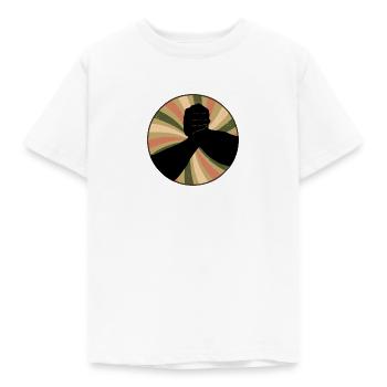 Spieren sterk - Kinderen T-shirt - wit - Voor - AI Model Kid Male (0cm)