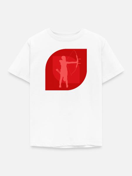 Bogen Langbogen Armbrust - Kinder T-Shirt - Weiß