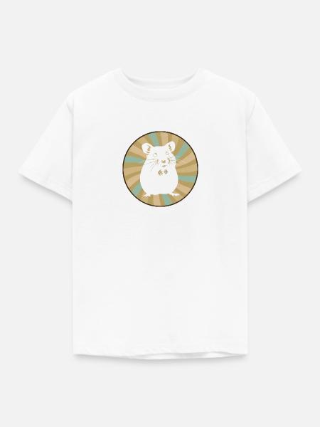Hamster Maus Tierchen - Kinder T-Shirt - Weiß