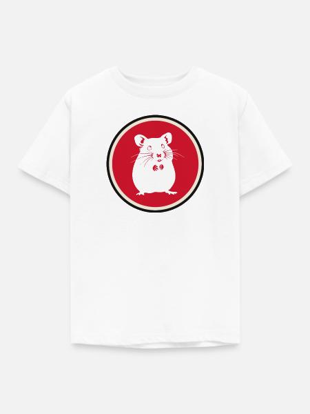 Nagetier Maus - Kinder T-Shirt - Weiß