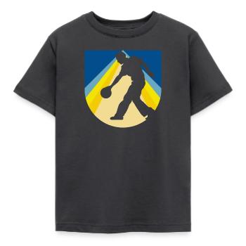 Bowling Pin Kugel - Kinder T-Shirt - Dunkelgrau - Vorne - AI Model Kid Female (0cm)