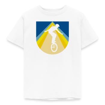 Unicycling Pedals Artist - Kids' T-Shirt - white - Front - AI Model Kid Male (0cm)