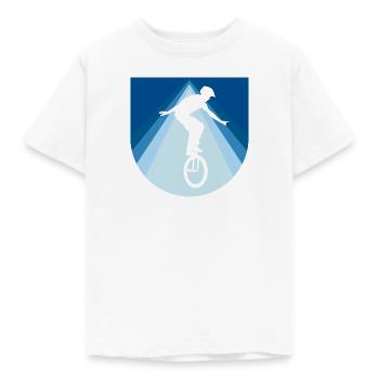 Unicycle Unicycling Pedals - Kids' T-Shirt - white - Front - AI Model Kid Male (0cm)