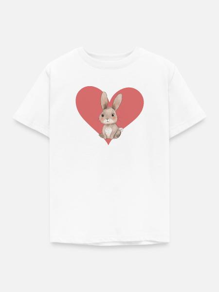 Hase Häschen - Børne-T-shirt - hvid