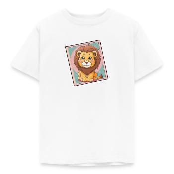 Loewe Lioness Mane - Kids' T-Shirt - white - Front - AI Model Kid Male (0cm)