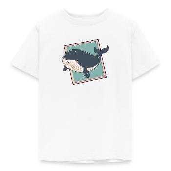 Meeresleben Flosse Wal - Kinder T-Shirt - Weiß - Vorne - AI Model Kid Male (0cm)