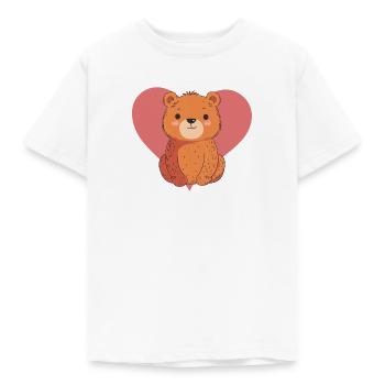 Baer Grizzly Braunbär - Kinder T-Shirt - Weiß - Vorne - AI Model Kid Male (0cm)