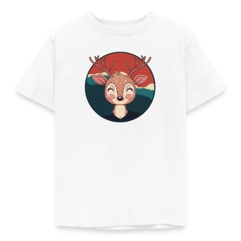 Hirsch Hirschjagd Wald - Kinder T-Shirt - Weiß - Vorne - AI Model Kid Male (0cm)