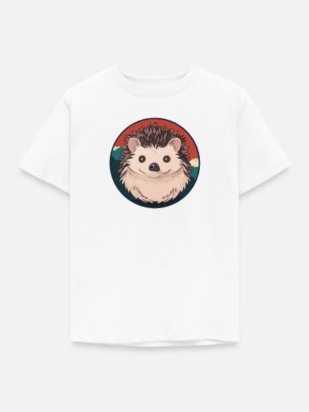 Igel Stachel Spitz - Kinder T-Shirt - Weiß