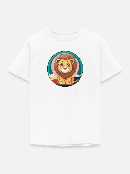 Loewe Löwen Löwin - Kinder T-Shirt - Weiß