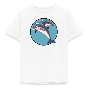 Dauphin Mer Créatures Marines - T-shirt Enfant - blanc - Devant - AI Model Kid Male (0cm)