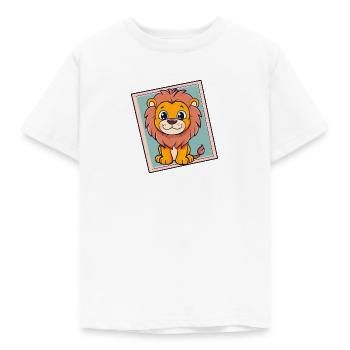 Loewe Leo Wild Cat - Kinder T-Shirt - Weiß - Vorne - AI Model Kid Male (0cm)