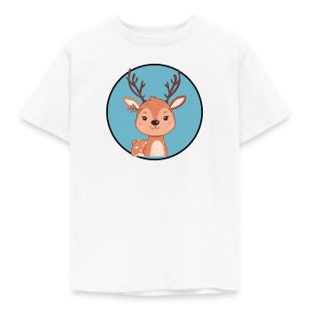 Cerf Bois de cerf Chasse au cerf - T-shirt Enfant - blanc - Devant - AI Model Kid Male (0cm)