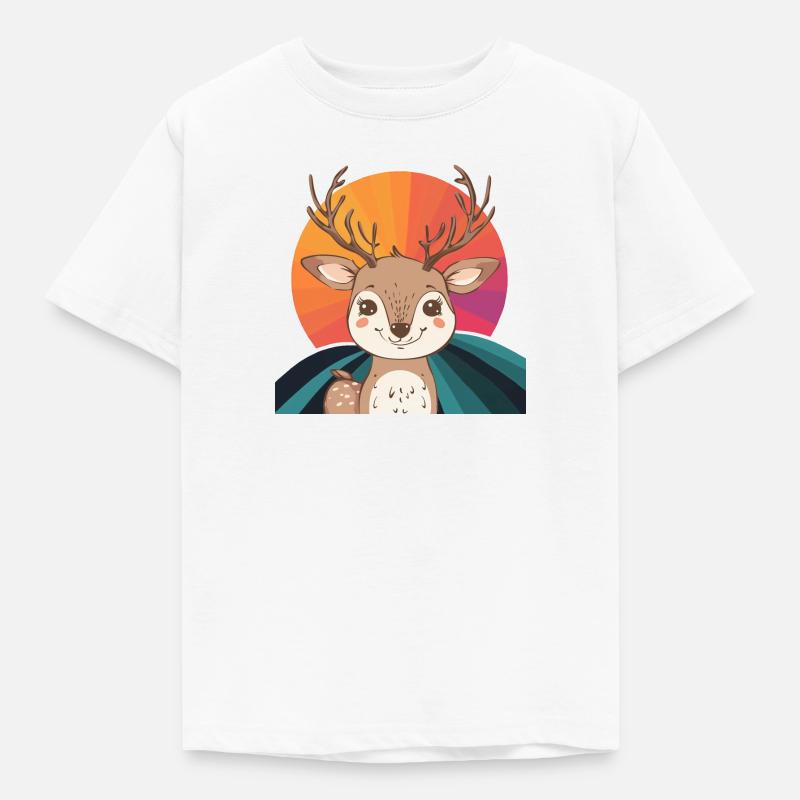 Hirsch Elch Hirschjagd - Kinder T-Shirt - Weiß