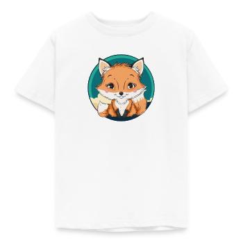 Fuchs Waldtier Fox - Kinder T-Shirt - Weiß - Vorne - AI Model Kid Male (0cm)
